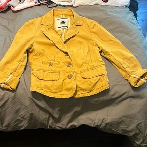 Anthropologie SO Saturated Blazer in Gold. (Size 4)